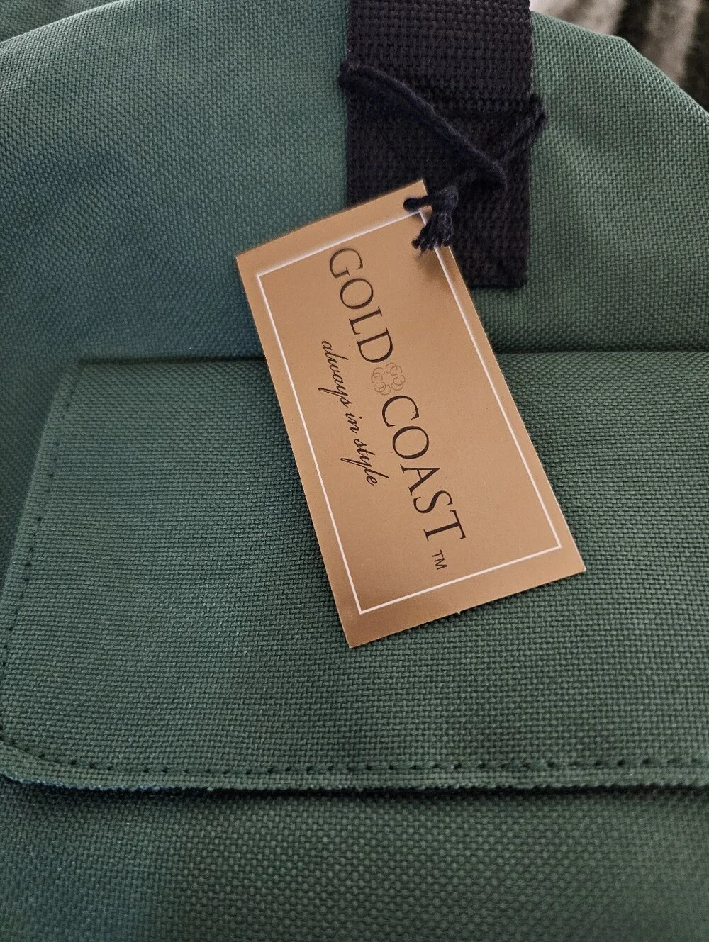 Gold Coast Green Canvas 2pc Travel Duffel Bag Set Overnight Multi Pocket